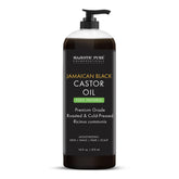 Majestic Pure Jamaican Black Castor Oil bottle for hair and skin nourishment.