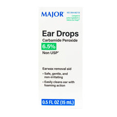 Major Ear Drops soften earwax for gentle, at-home ear cleaning.