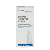 MAJOR Earwax Removal Drops – foam action; oxygen release softens wax for safe home use