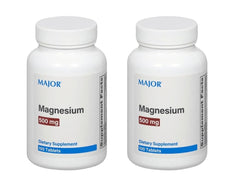 MAJOR Magnesium 500mg tablets bottle — ideal daily supplement on the go.
