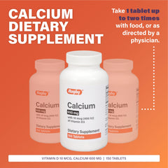 Close-up of Major Rugby calcium tablets ingredients label focusing on calcium and D3.