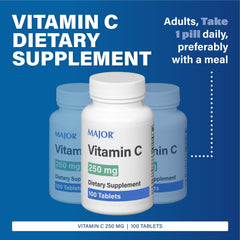 MAJOR Vitamina C 250 mg comprimidos en caja frontal para compra conveniente