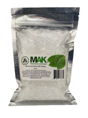 MAK Menthol Crystal crafts image demonstrates versatility in cosmetics and DIY balms