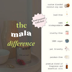 MALA Milk & Sugar candle in a cozy room setting for kitchen and dining areas