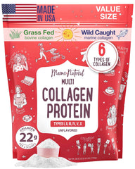 Mama Natural Multi Collagen bottle with unflavored powder for daily use and skin support