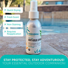 Lemongrass citronella-infused spray from Mambino Organics Anti-Bug Spray.