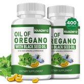 MAMOWYZ Oil of Oregano with Black Seed Oil bottle front for daily immune support.