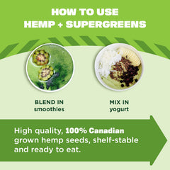 Manitoba Harvest Hemp+ Supergreens powder dispensing lid enables easy, mess-free scooping for busy mornings