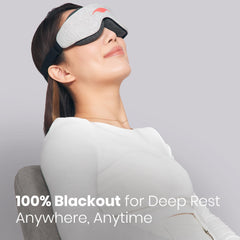 Manta Slim Sleep Mask eye cups close-up with contoured, gentle eye support.