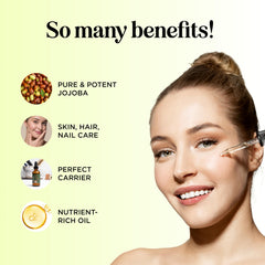 Maple Holistics Jojoba Oil for hair shine and frizz-friendly hydration.