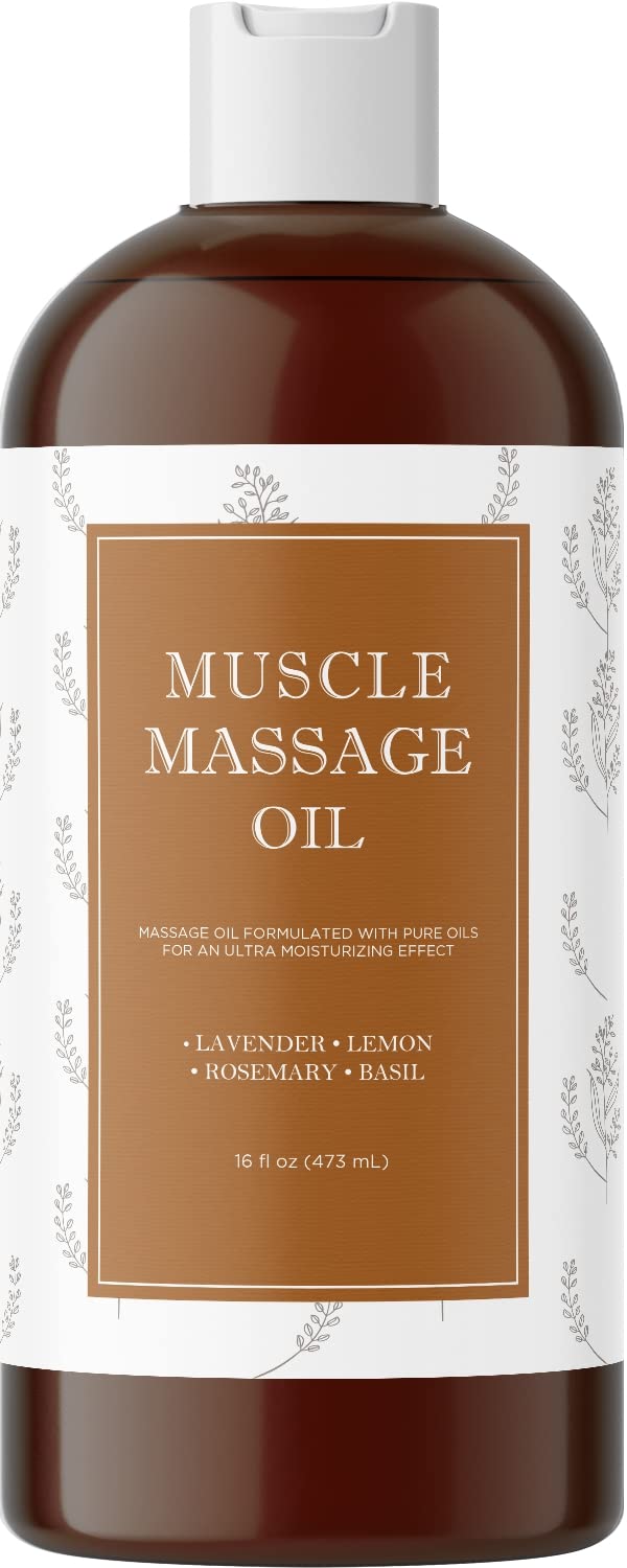Maple Holistics sore muscle massage oil bottle for smooth full-body glide
