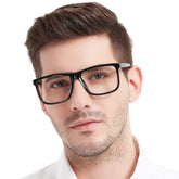 MARE AZZURRO oversized square glasses frame front for bold vision.