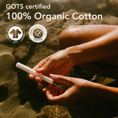 Tampón orgánico certificado GOTS para piel sensible