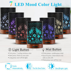 Maromamix diffuser showing 7-color LED cycle for mood lighting