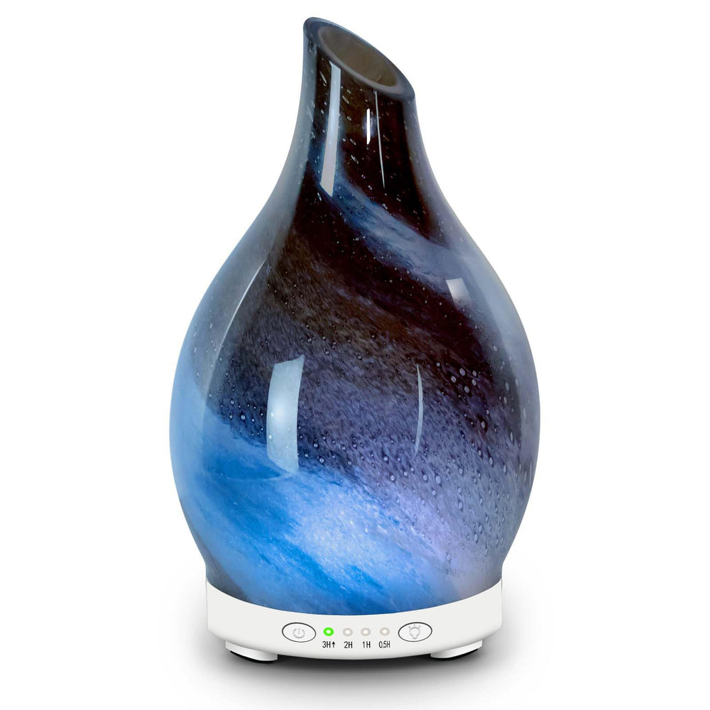 Maromamix essential oil diffuser 120ml glass body showcases art finish for a calm atmosphere.