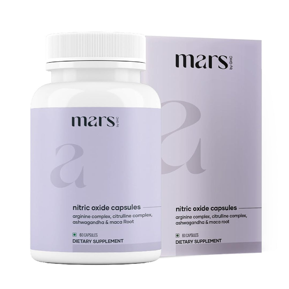 Mars by GHC Mars Nitric Oxide Capsules bottle front—balanced boost for daily energy