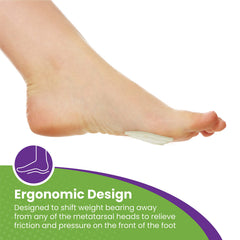 Mars Wellness pads inside shoe demonstrating comfortable fit during wear.