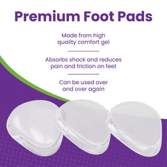 MARS WELLNESS reusable clear gel pad on foot providing lightweight, reusable comfort