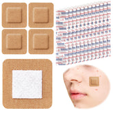 Marsui adhesive spots bandages tan fabric 1-inch ideal for small wounds and breathable protection.