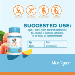 MaryRuth Organics gummies three flavors peach mango apricot highlight variety