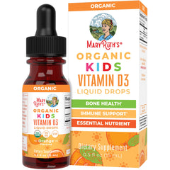 MaryRuth Organics Vitamin D3 drops for kids bottle image highlights daily use