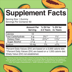 MaryRuth Organics kids fiber gummies serving display for daily fiber.