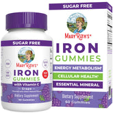 MaryRuth Organics iron gummies in bottle with grape flavor for daily energy