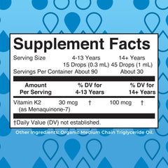 MaryRuth Organics K2 MK7 liquid drops pour for easy daily dosing.