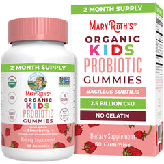 MaryRuth Organics Kids Probiotics bottle for easy daily use.
