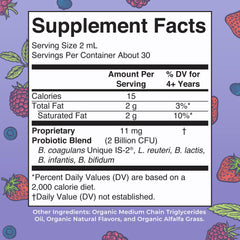 MaryRuth Organics probiotic drops in berry flavor for easy dosing