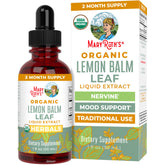 MaryRuth Organics Lemon Balm Liquid Extract bottle with a lemony scent for daily mood support