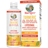 MaryRuth Organics liposomal turmeric and DHA bottle pour for convenient daily wellness support