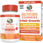 MaryRuth Organics multivitamin hair growth gummies bottle promoting hair thickness