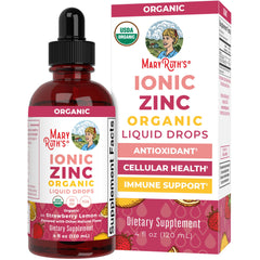 MaryRuth Organics Organic Strawberry Lemon Ionic Zinc bottle ready for daily immune support