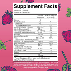 MaryRuth Organics Prenatal Gummies strawberry close-up highlighting flavor