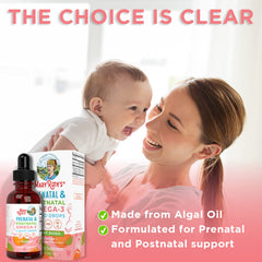 MaryRuth Organics omega-3 liquid dropper pouring for convenient use