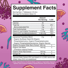 MaryRuth Organics Sea Moss Irish sea moss closeup on label with nutrient-rich herbal blend