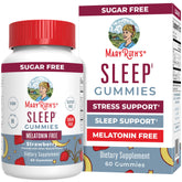MaryRuth Organics Sleep Gummies bottle with strawberry flavor for a calm evening routine.