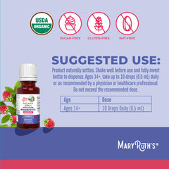 MaryRuth Organics Raspberry-flavored probiotic drops for tasty daily use