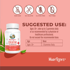 MaryRuth Organics Creatine Gummies close-up showing 3 g per serving