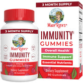 MaryRuth's Immunity Gummies jar front shows cherry flavor for daily immune support.