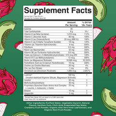 Close-up pour showing two-tablespoon daily dose for hair growth