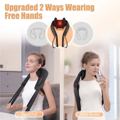 MASGRE neck massager with voice guidance for easy hands-free control.