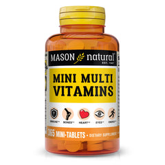 Mason Natural mini multi vitamins bottle on counter for daily wellness