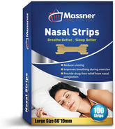 MASSNER nasal strips close-up showing soft material for gentle airflow