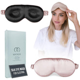 MATASSE Silk Your Life pink eye mask with 3D contour for gentle light blocking.
