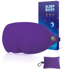 Mavogel cotton sleep eye mask in purple for breathable comfort during sleep.