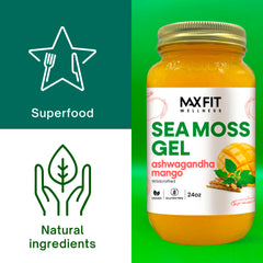MAX FIT Sea Moss Gel blended into a smoothie for versatility