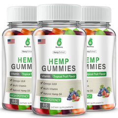MaxHemp 3-Pack gummies packshot for convenient daily hemp supplement