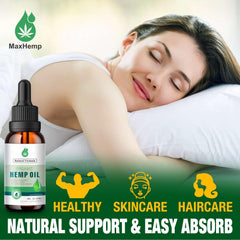 MaxHemp daily wellness drops in glass bottle ideal for routine use